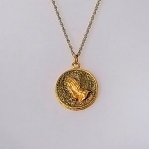 Vintage 24" long Necklace with Serenity Prayer